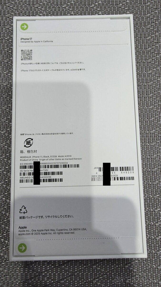 Apple iPhone 17 512GB , Black , eSIM , nový zapečatený - 2