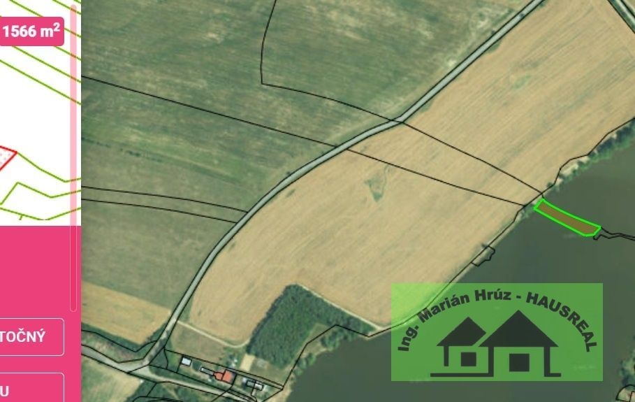 Pozemok v Bátovciach na priehrade parcela E 1566m2