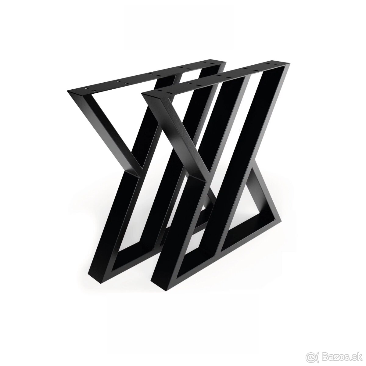 Stolové nohy, kovové v tvare Z čierne 2 ks - 2