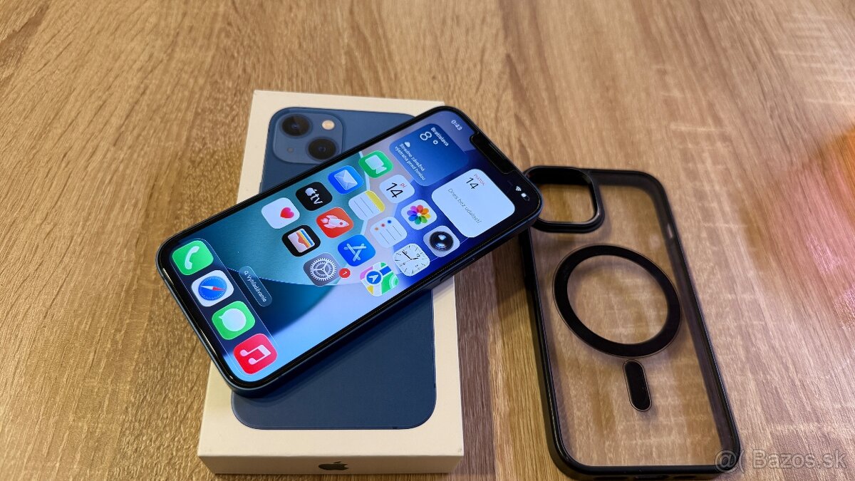 Vymenim iPhone 13 Blue 128gb ako novy - bateria zdravie 99% - 2