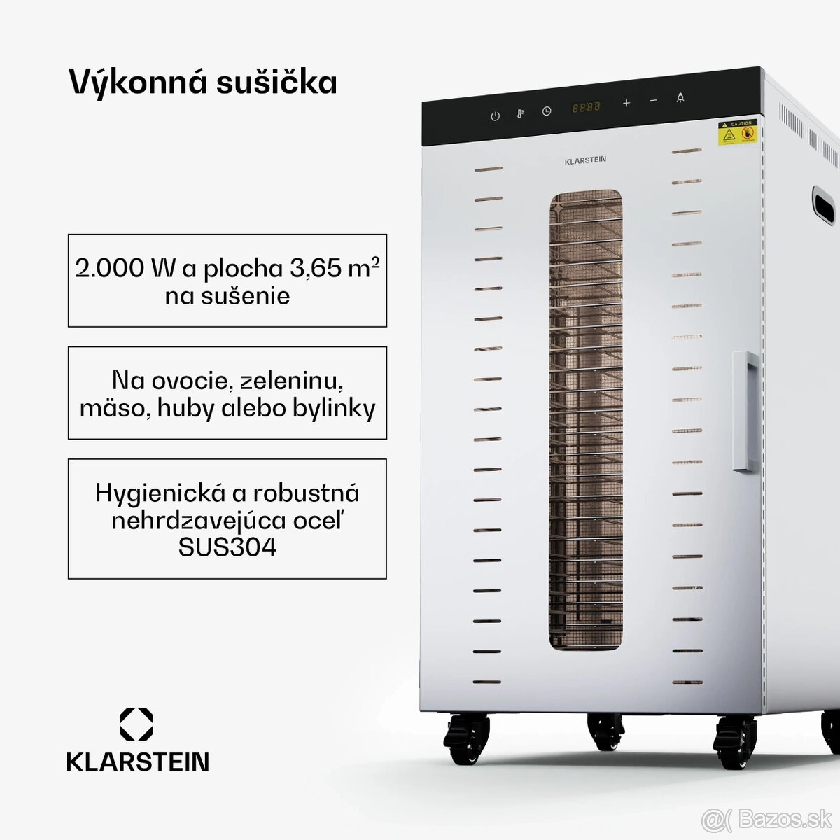 Sušička Klarstein MasterJerky 350 - ovocie, zelenina, mäso - 2