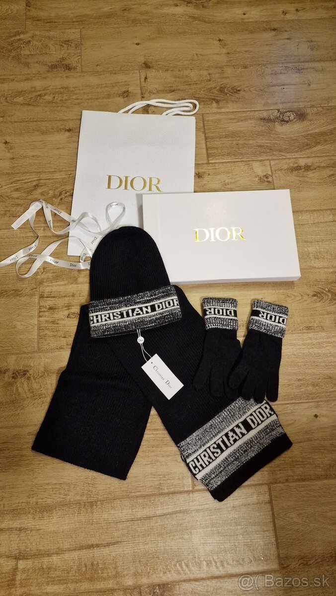 Christian Dior set - šál, čiapka, rukavice - 2