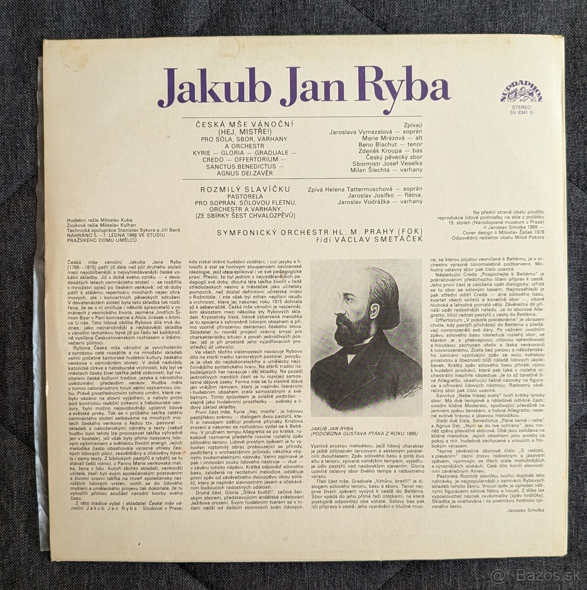 Jakub Jan Ryba - Česká mše vánoční LP 1966 Supraphon - 2