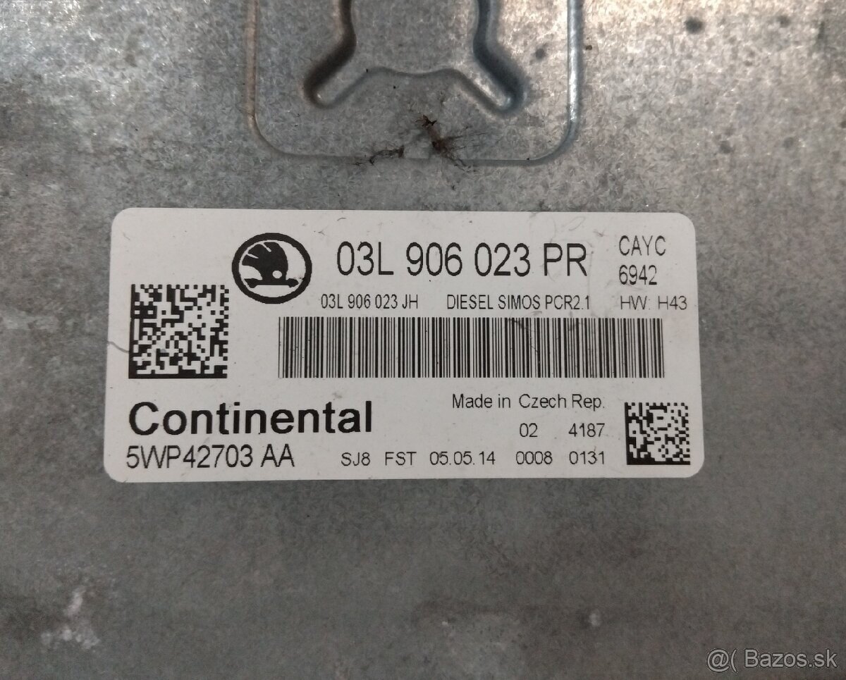 riadiaca jednotka motora 03L906023PR - 2