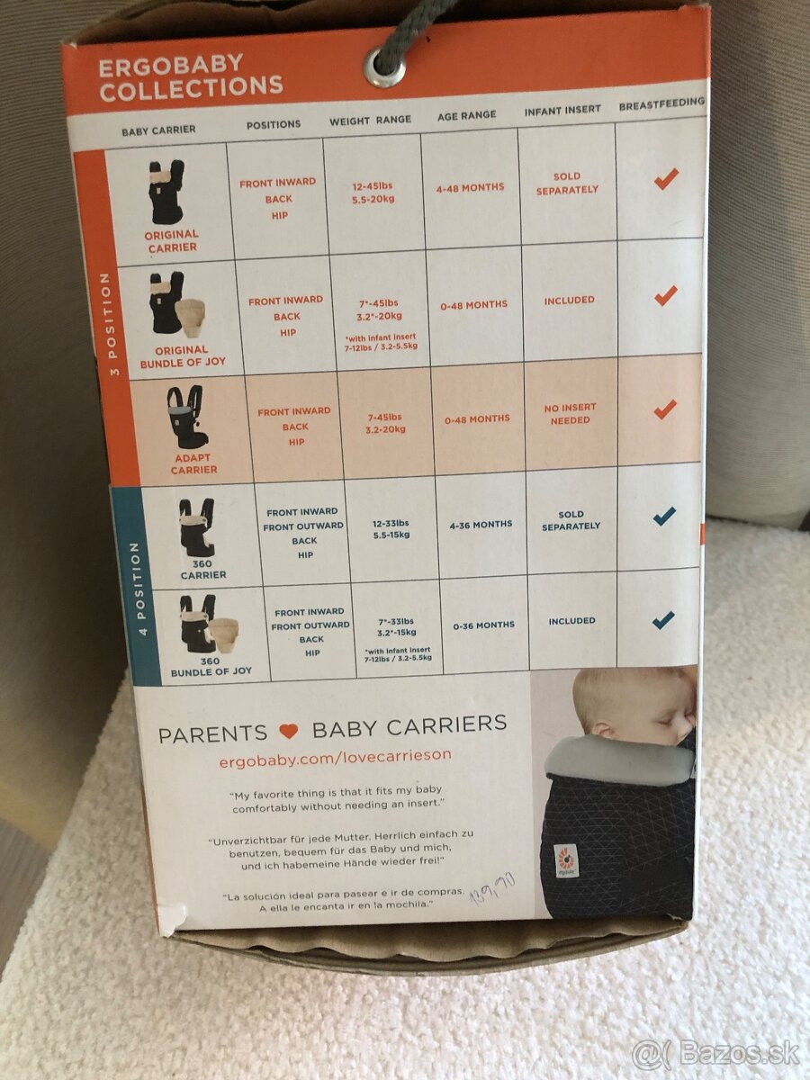 Ergobaby nosič Adapt - Geo Black - 2