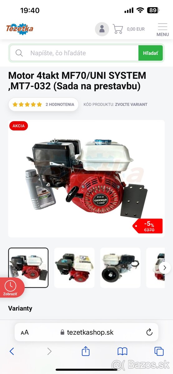 Motor MF70 kosacka , Jicinka MF-70 , mf 70, uny systém, - 2