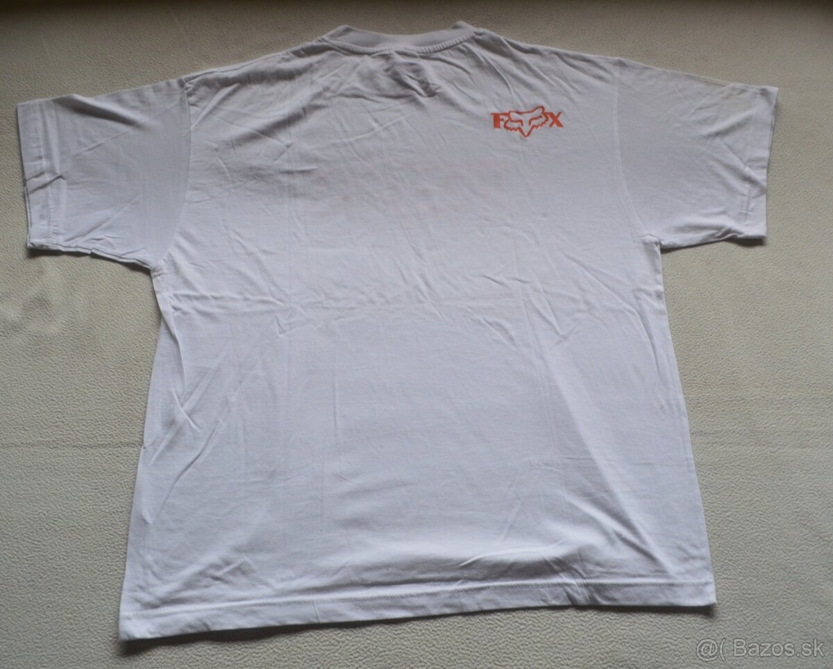 Predam kvalitné tričko Fox biele oranžové - 2
