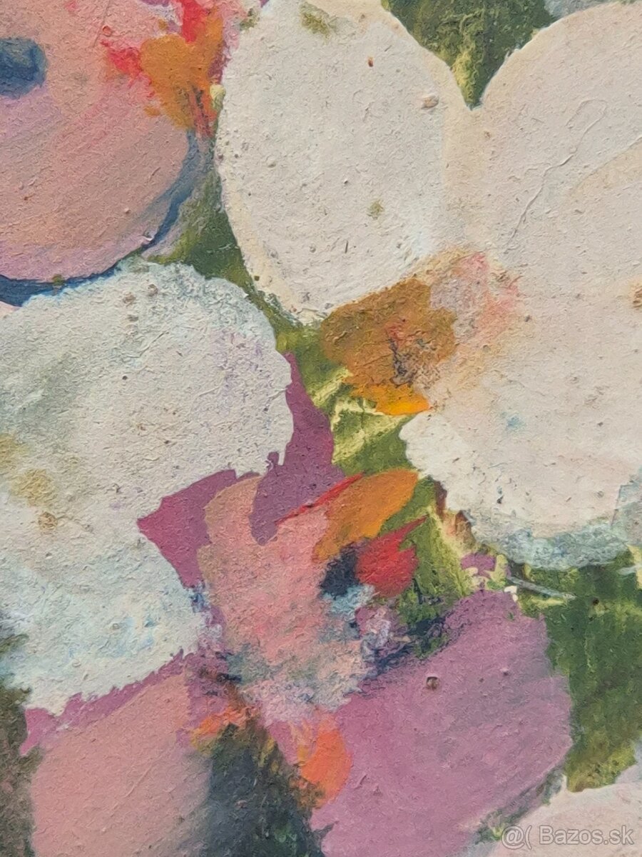 Originál akademicka maliarka Ludmila Chrenkova : Kvety - 2