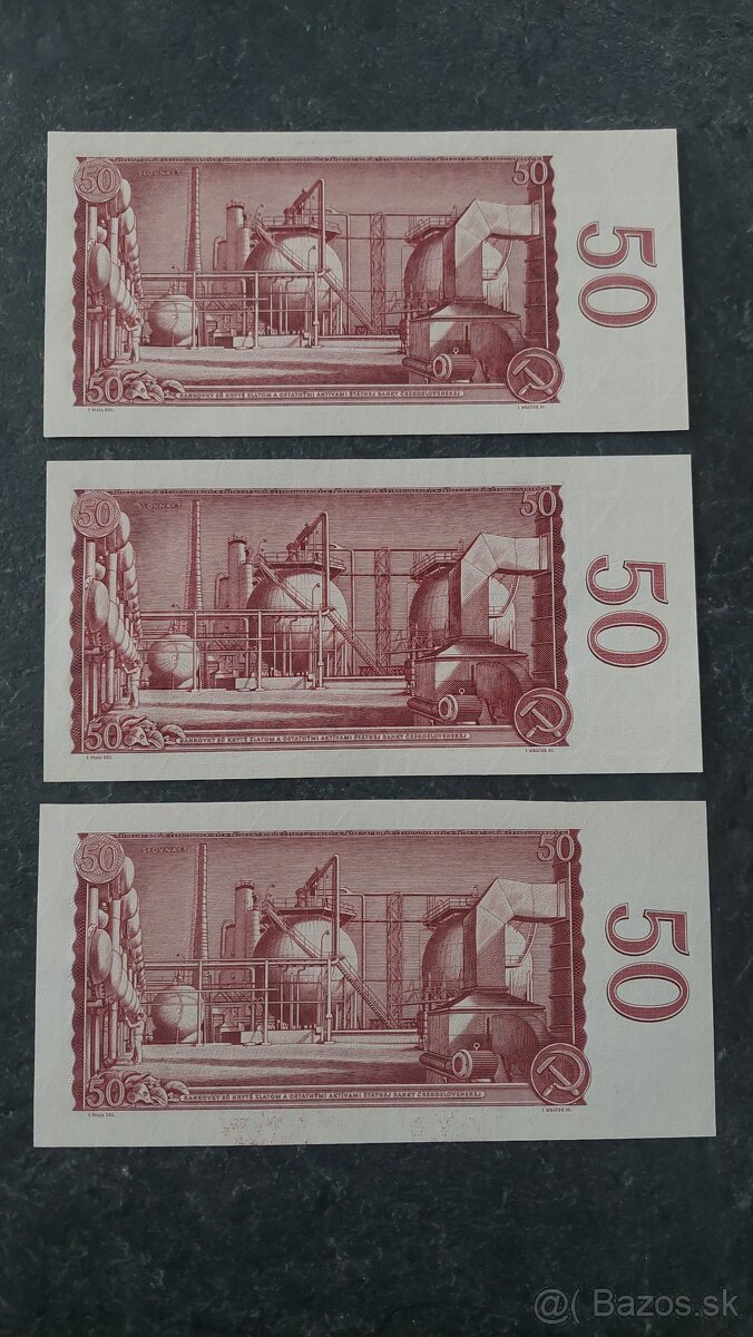 3x 50 Kčs 1964 - 2