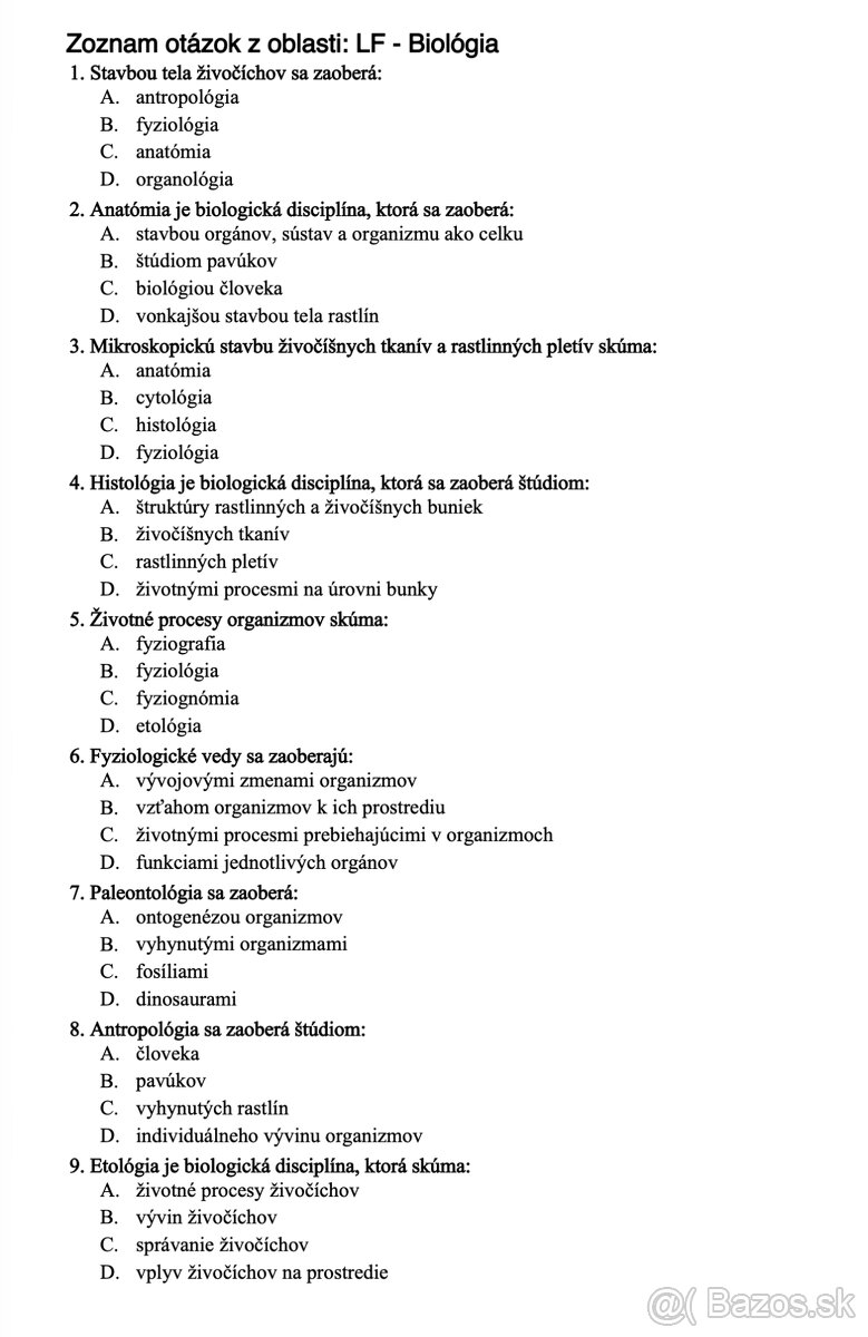 Testovnice szu 2026/2027 - 2