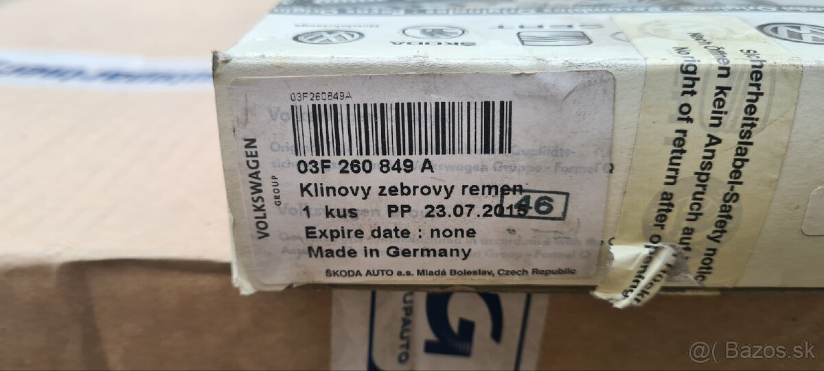 Predám nový originál VW AG klinový remeň - 2