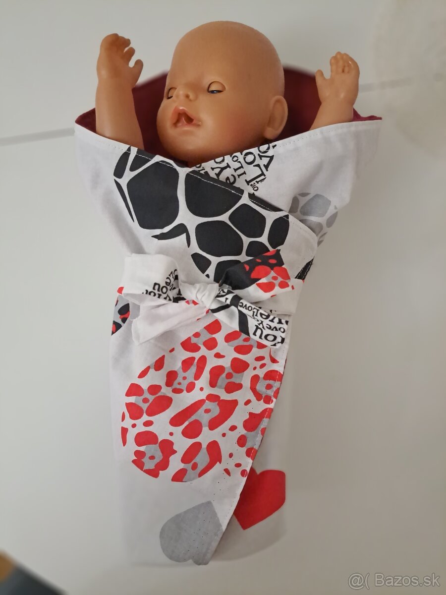 Deka s vankúšom a zavinovačky pre bábiky - 2