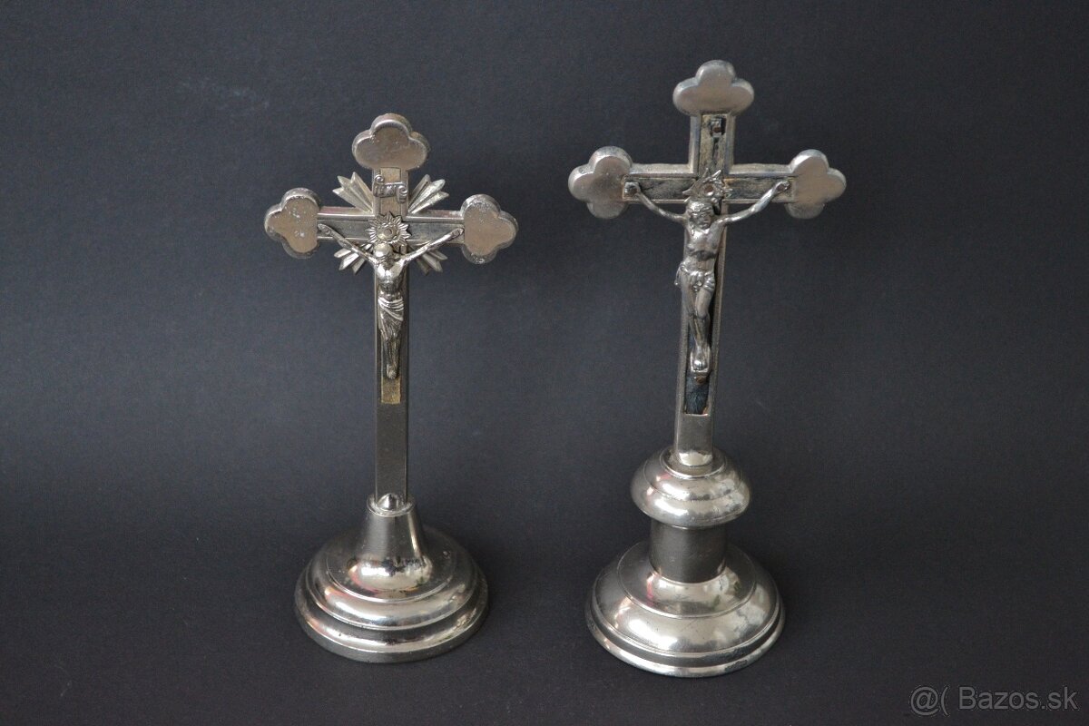 Kovový kríž + stojan na sviečky - 2