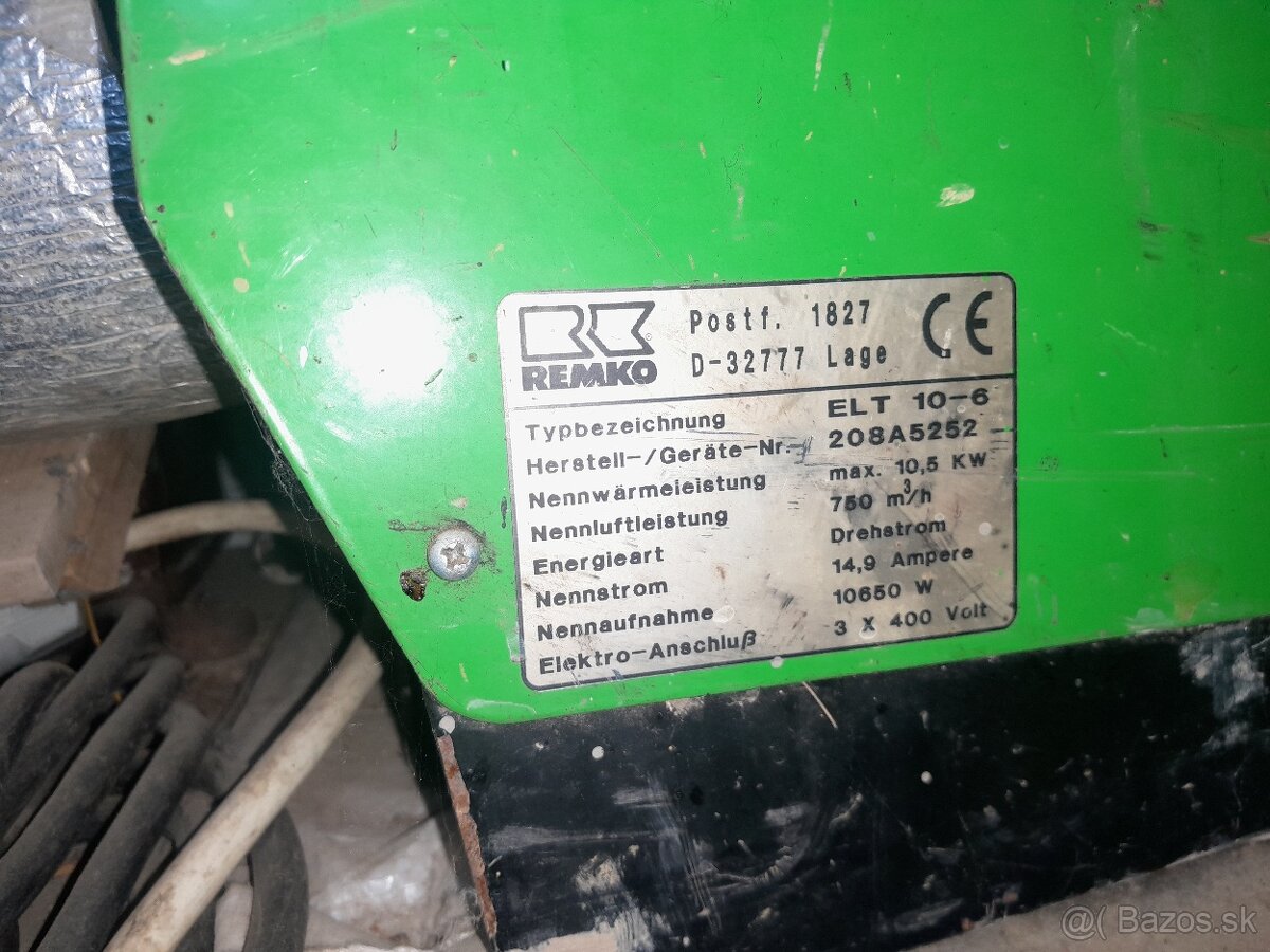 Elektrický ohrievač Remko ELT 10-6 - 2
