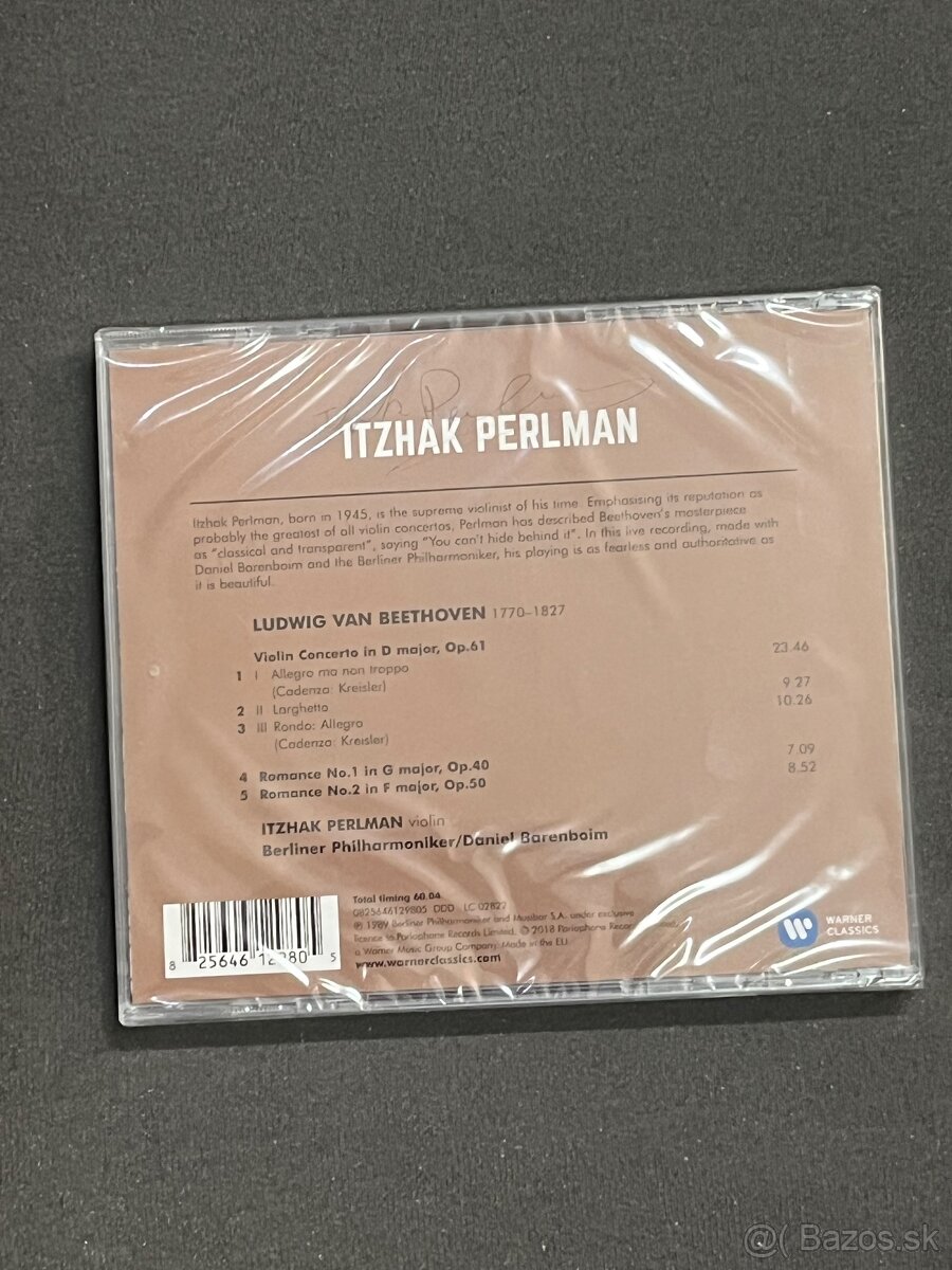 CD BEETHOVEN Itzhak Perlman + Daniel Barenboin - 2