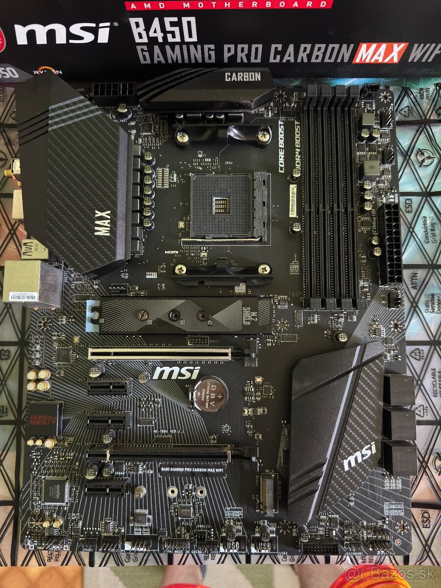 Predám MSI B450 Gaming Pro Carbon Max Wifi - 2