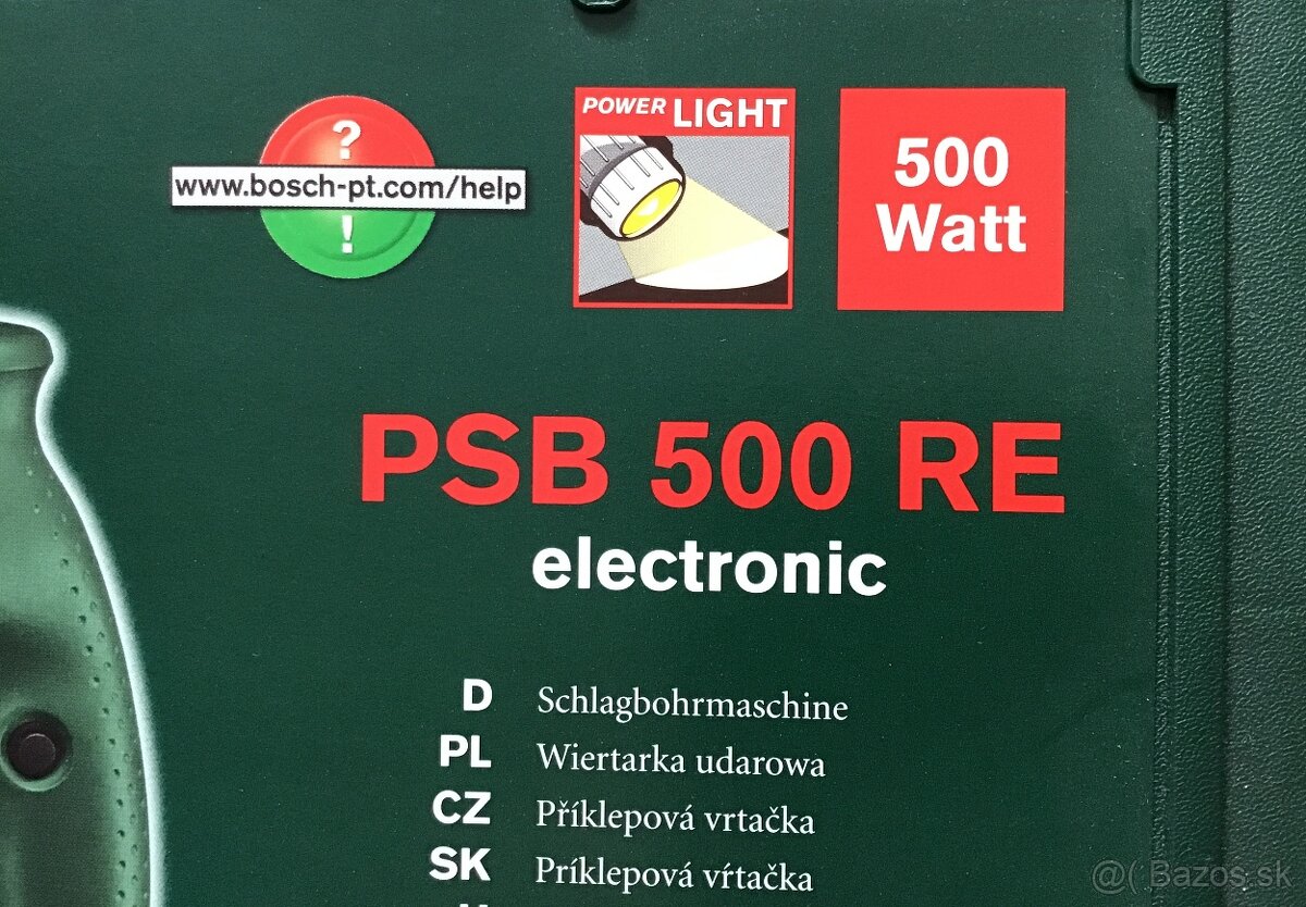 Príklepová vŕtačka Bosch PSB 500 RE - TOP stav - 2