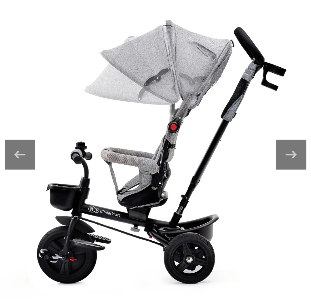 Detská trojkolka Kinderkraft Aveo grey - 2