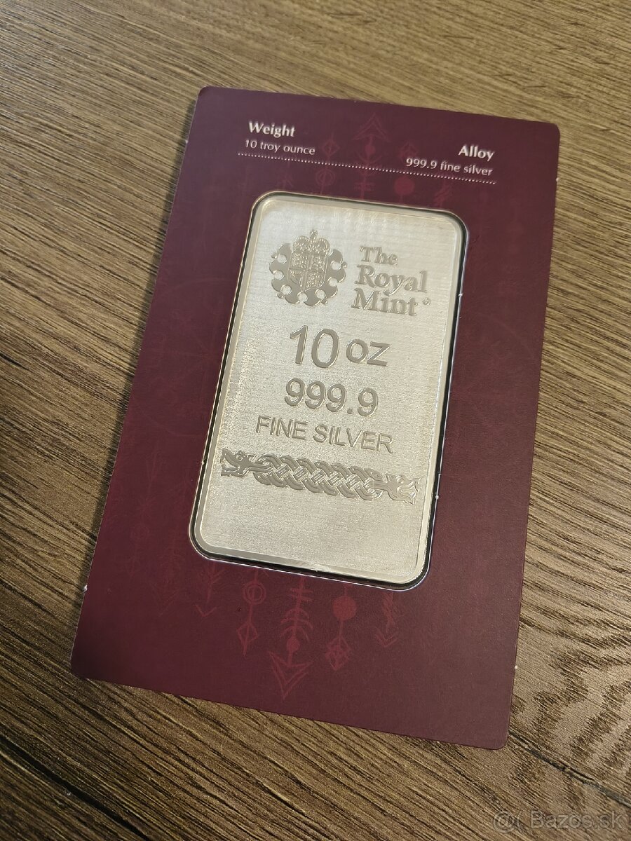 10 OZ strieborná tehlička - 2