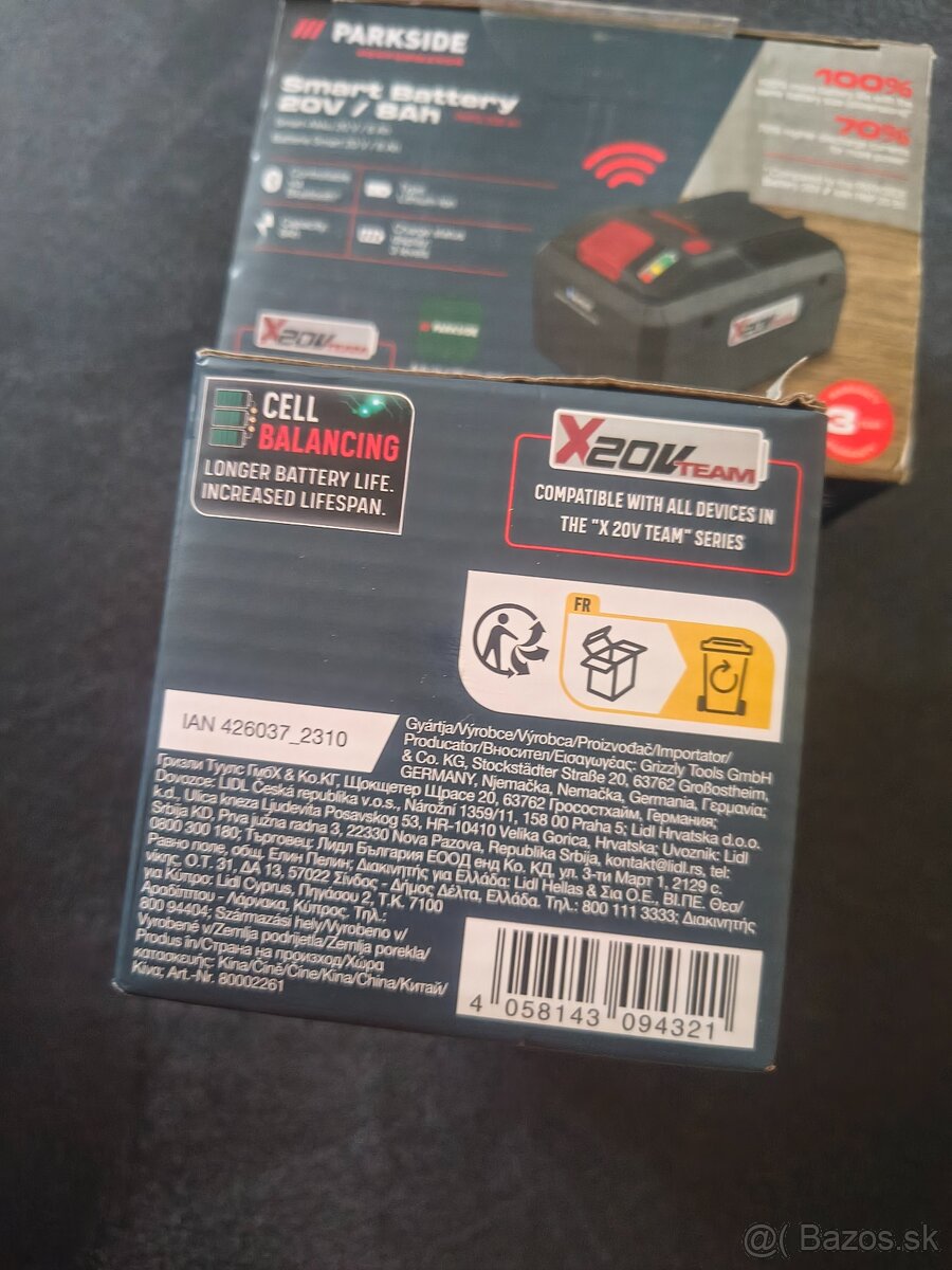 Parkside performance 8ah batérie - 2
