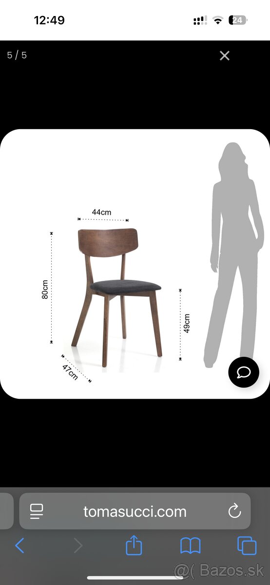 Luxusne stolicky Varm 2ks - tmave drevo - 2