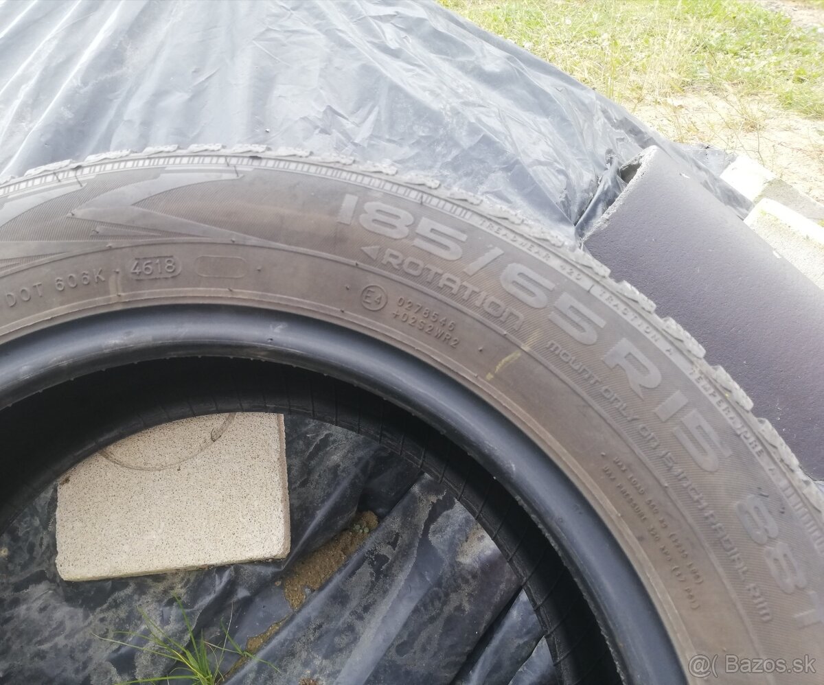 Zimné pneumatiky 185/65 R15 Nokian WR D4, dezén 6mm+ - 2