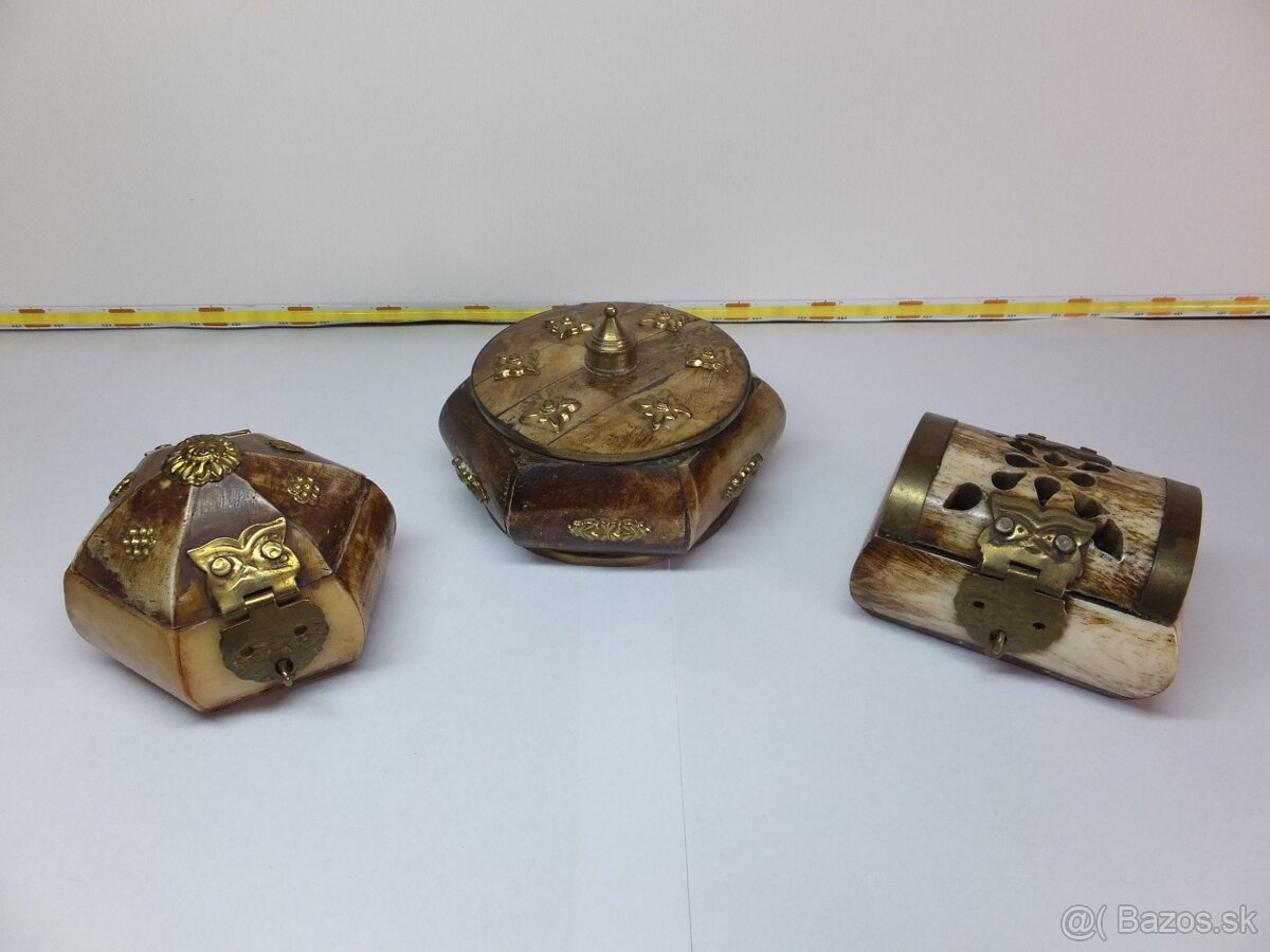 Set, orientální pěkné šperkovnice 5 kusů. - 2