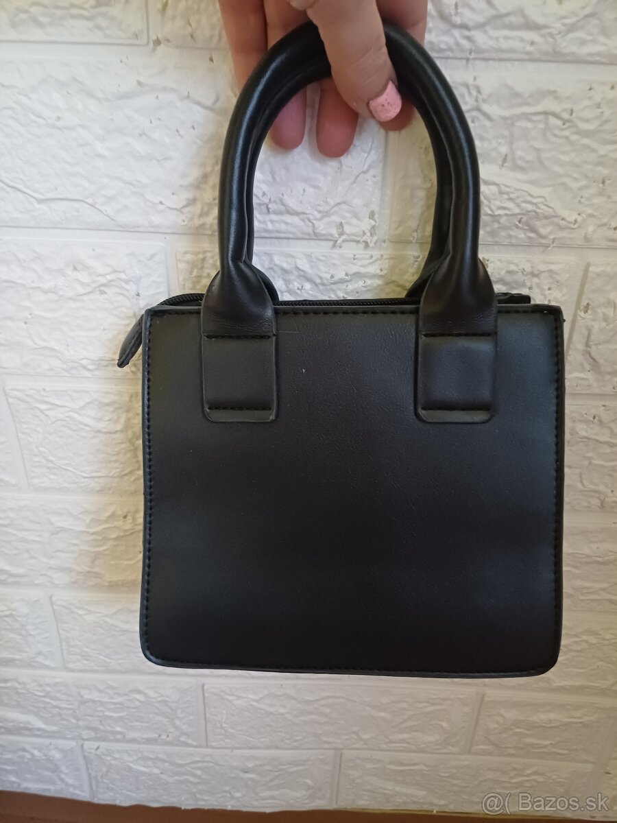 Čierna kožená kabelka-NOVÁ - 2