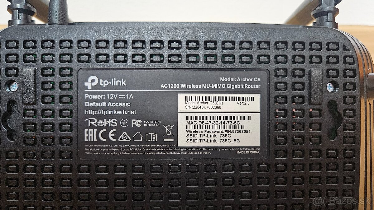 Výkonný WiFi router TP-Link Archer C6 - 2
