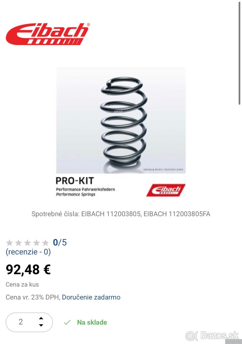 Predné pružiny Eibach na BMW G30 G31 - 2