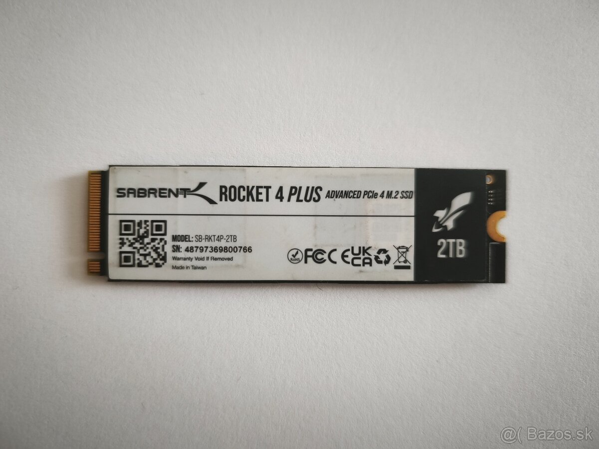 Sabrent Rocket 4 Plus 2TB, M.2 2280, NVMe (nepoužité) - 2