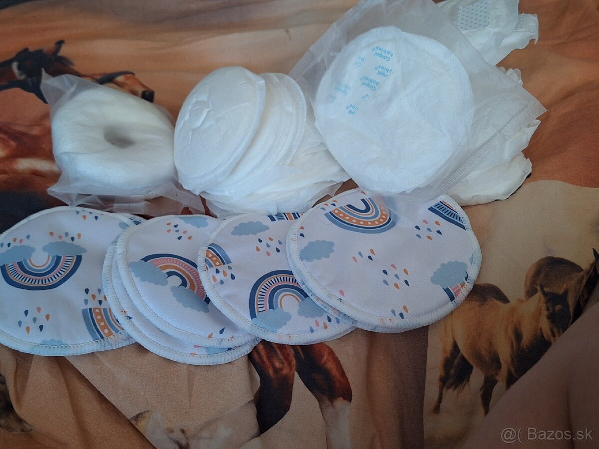 Podprsenky na kojenie L 3ks a prsné vlozky - 2