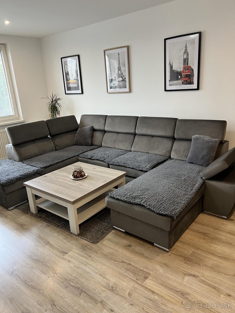 Sedacia súprava tvar U, rozkladacia, úložný priestor . - 2