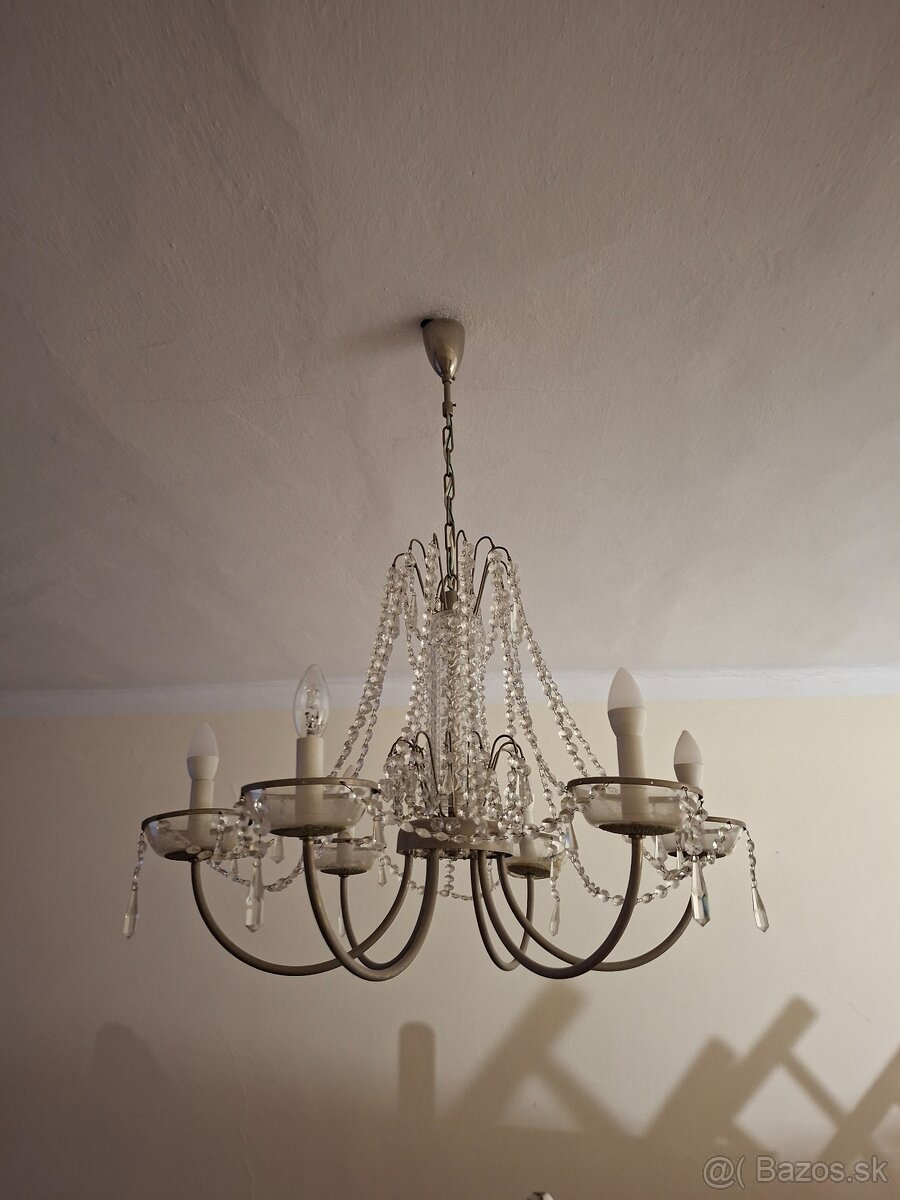 Predám 6- ramenný kryštálový luster - 2