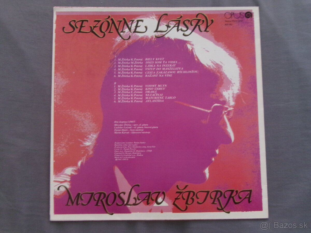 LP Miro Žbirka - Sezónne lásky. - 2