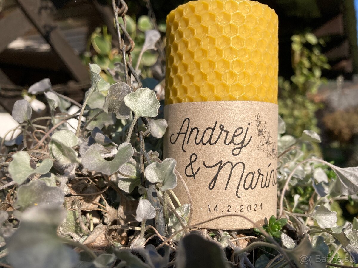 Sviečka -Darček pre svadobných hostí - 2