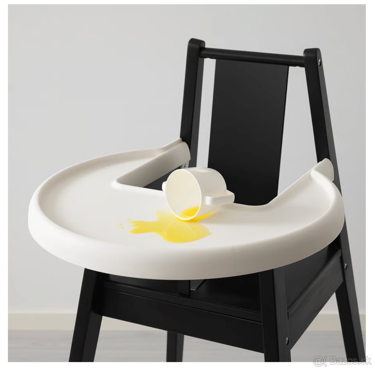 BLÅMES Detská vys stolička/podnos, čierna - 2