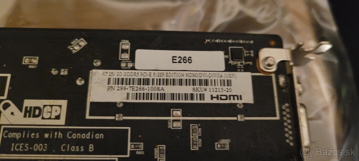 Predám grafiku SAPPHIRE R7 250 2GB GDDR5 - 2