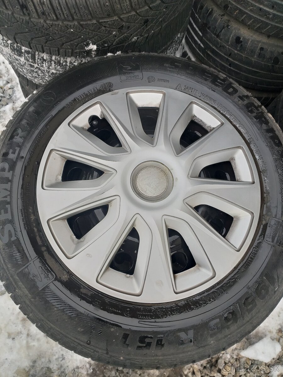 Predám zimnú sadu plecháčov 4x100 r15 - 2
