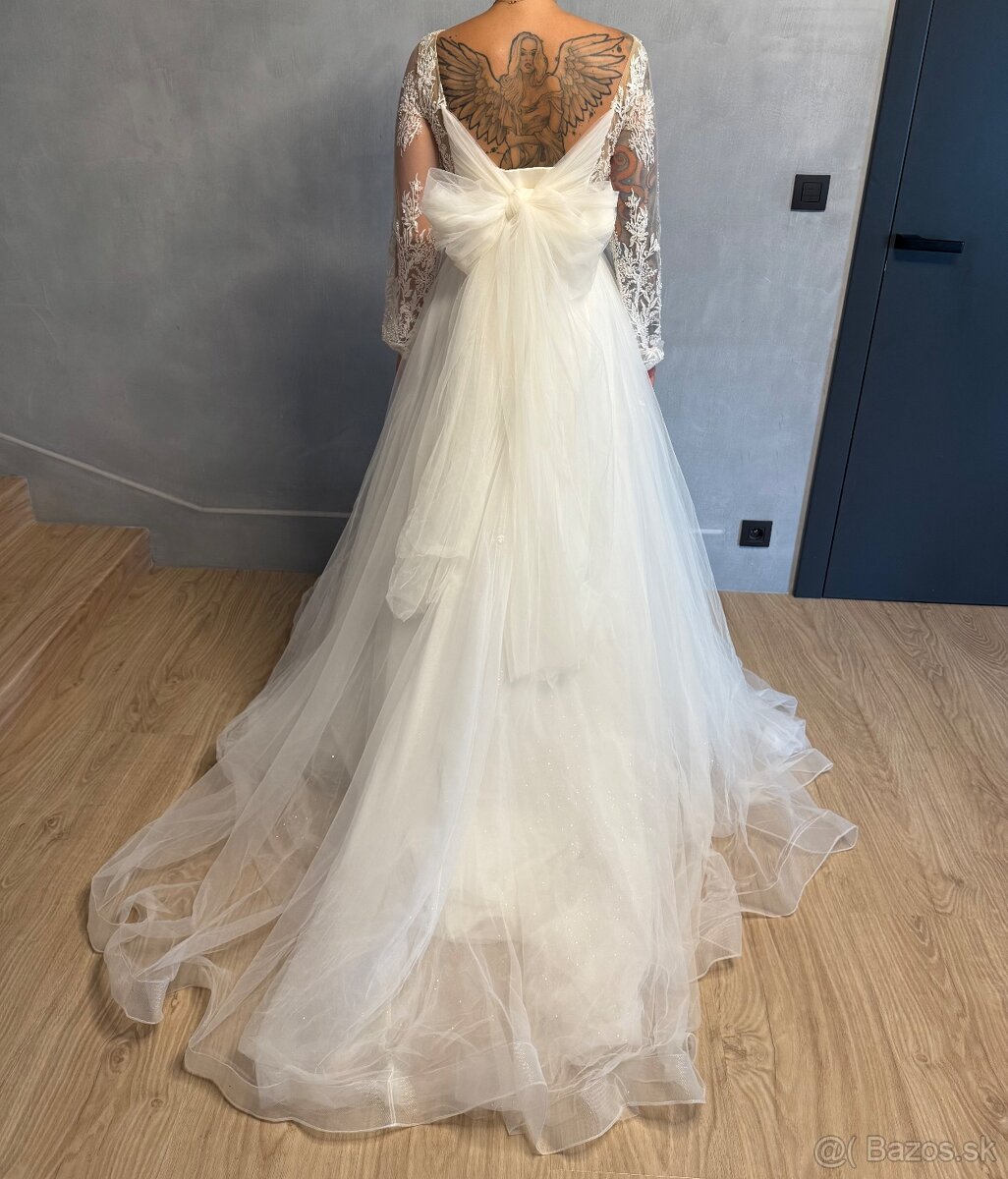 Nadherne svadobne saty s maslou - 2