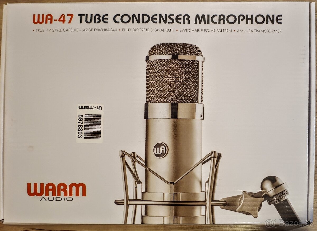 Predam lamp.mikrofon Warm Audio WA-47, bez znamok pouzivania - 2