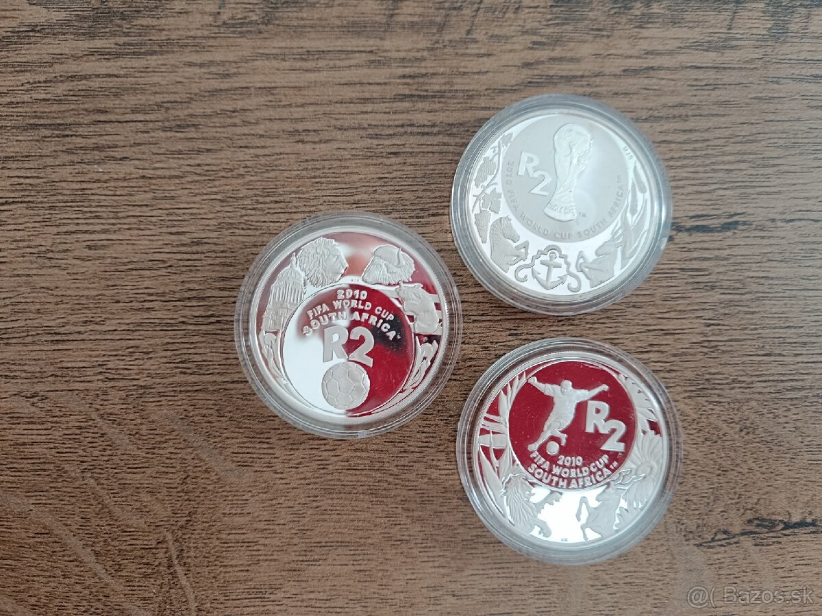 Fifa World Cup South Africa 2 Rand ✓ strieborné 🪙 - 2
