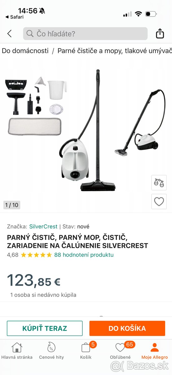 Silvercrest parný cistič - 2