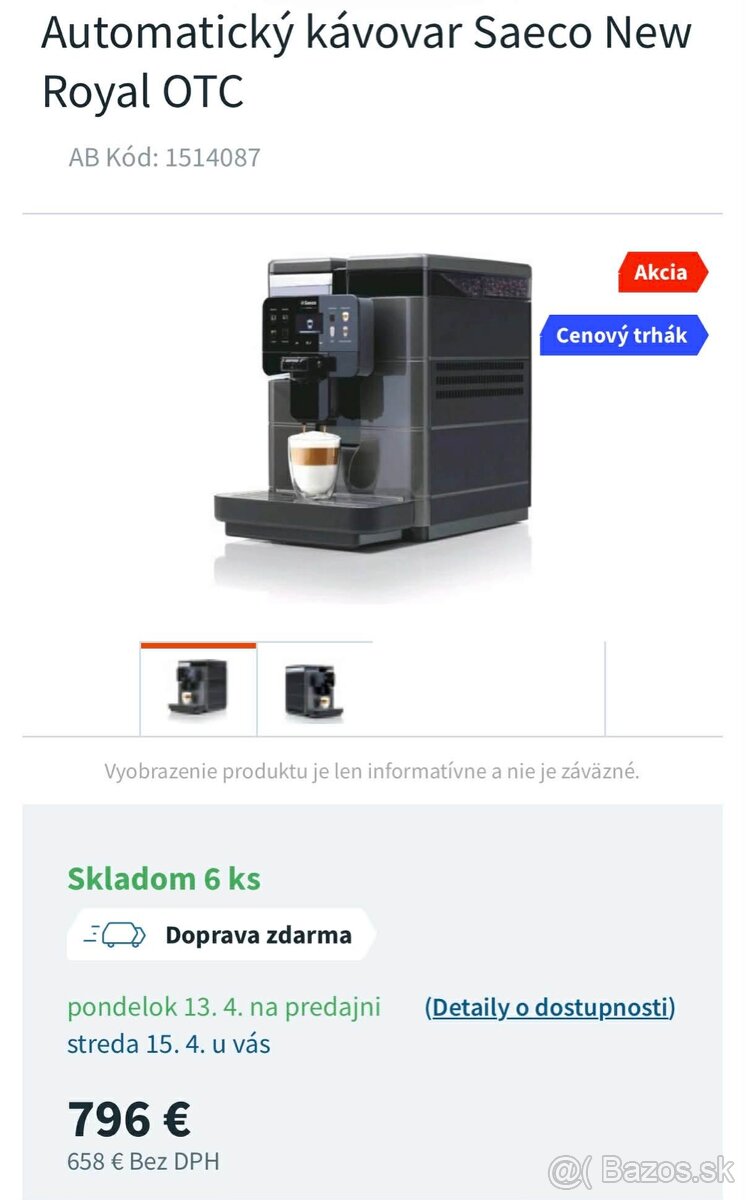 KÁVOVAR SAECO NEW ROYAL OTC - 2