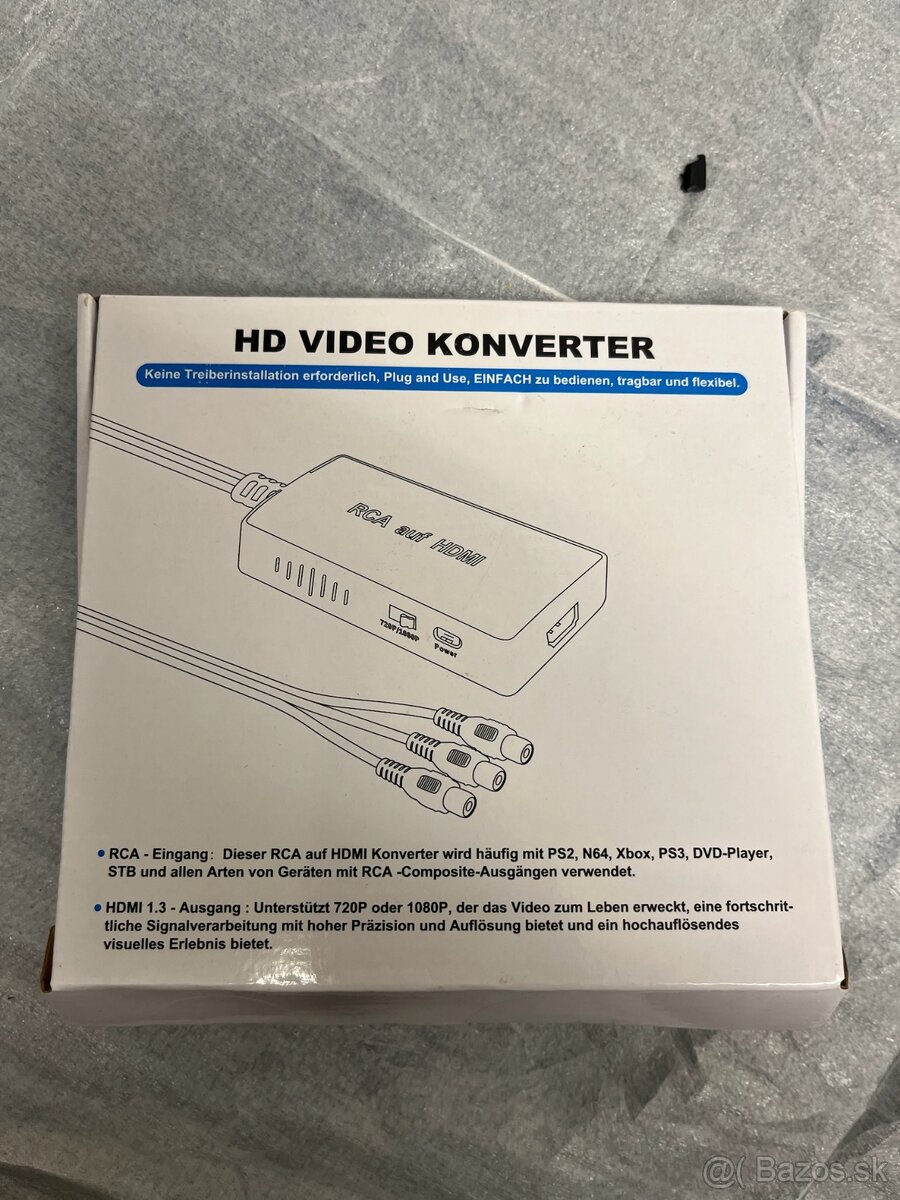 RCA na HDMI video konvertor, 1080p, nový - 2
