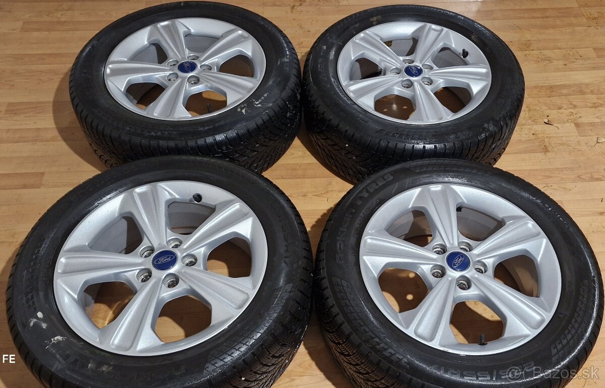 Predám zimný komplet Ford Kuga 5x108 R17,235/55 R17 +Tpms - 2