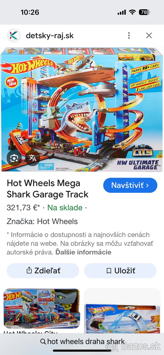 Hot Wheels draha Mega Shark Garage - 2