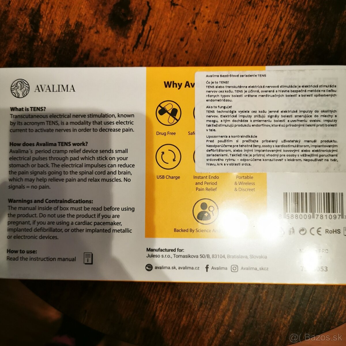 Avalima, tens period pain relief device - 2