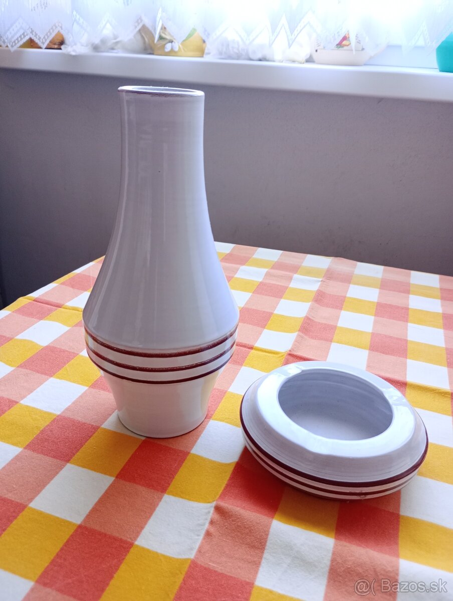 Keramická váza s popolníkom - 2