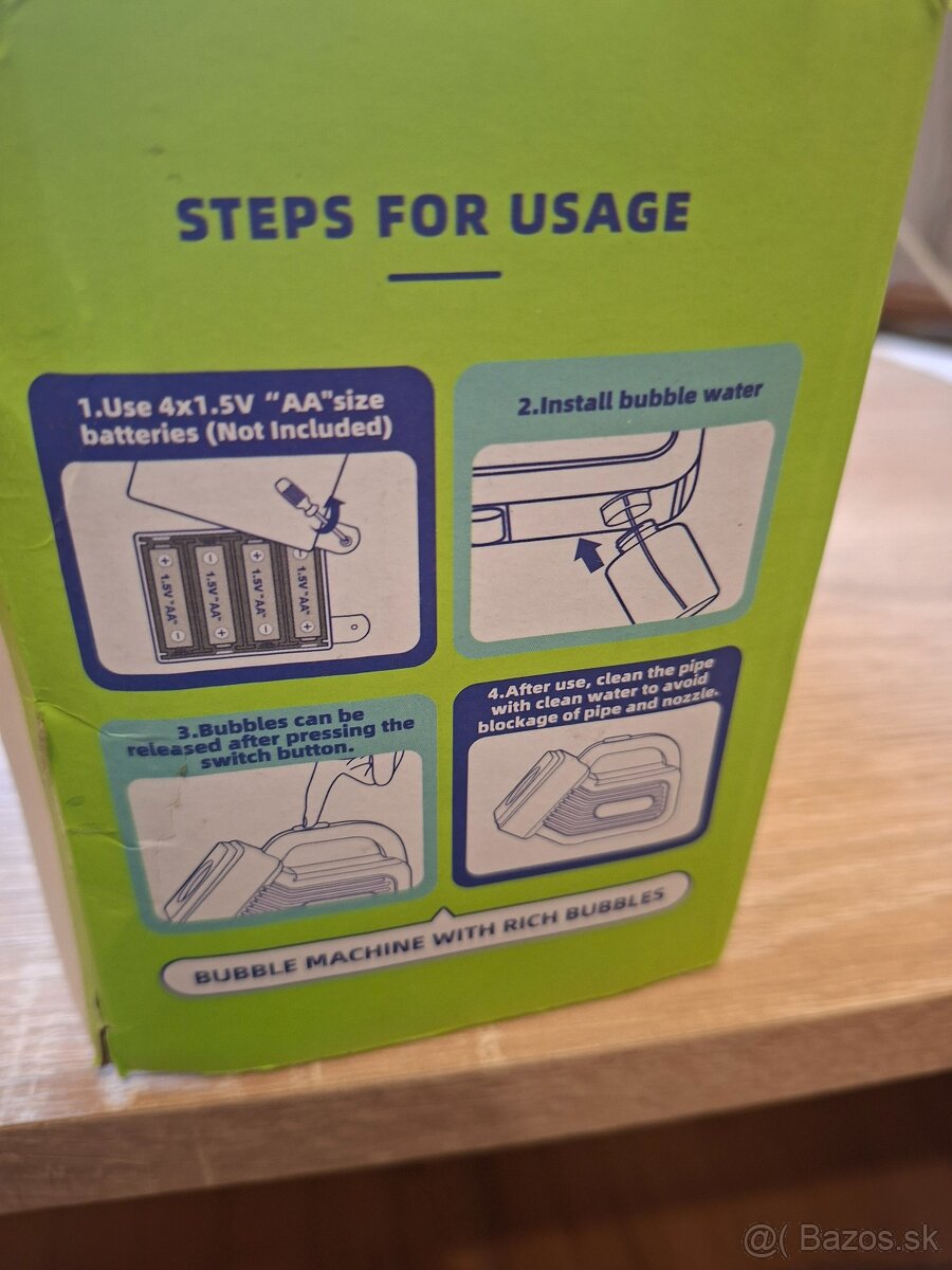 Prenosný bublifuk biely - 2